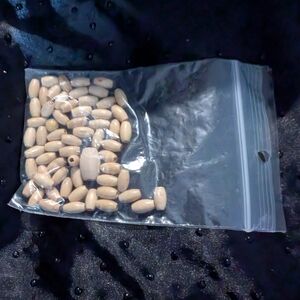 Natural Wood Oval Beads - Small Craft Pack #1